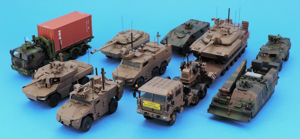Promodels collection of military vehicle models, featuring tanks, armored vehicles, and logistics trucks