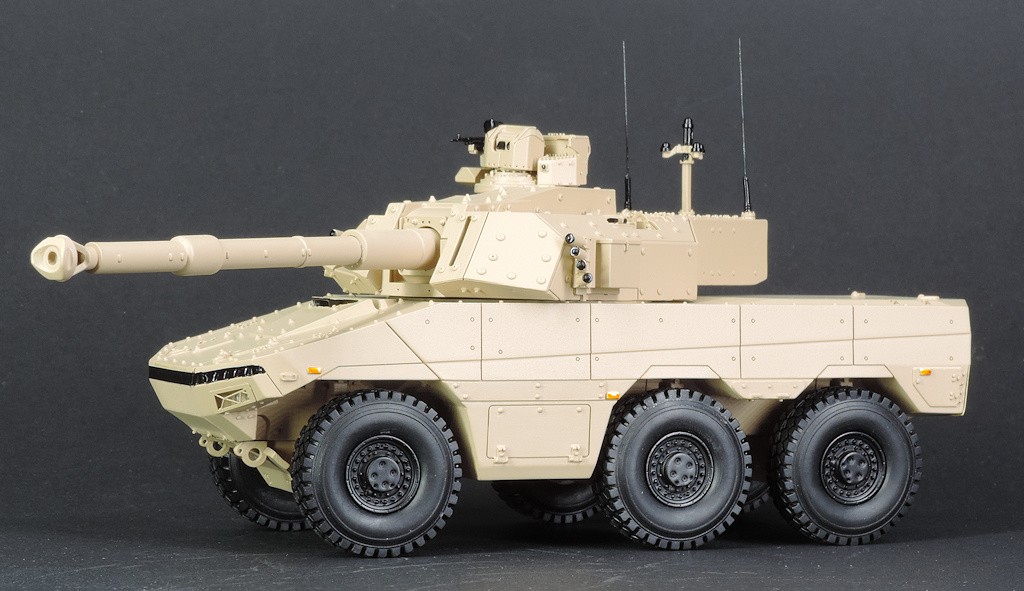 Cockerill 3105 turret and 105 mm gun reproduced on the FENRIS model